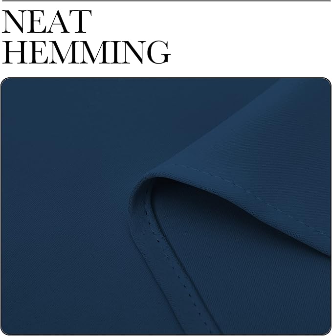 NICETOWN Room Darkening Draperies Window Curtain Panels, Moroccan Blue, 2 Panels, W70 x L108 -inch, Thermal Insulated Grommet Room Darkening Curtains for Bedroom