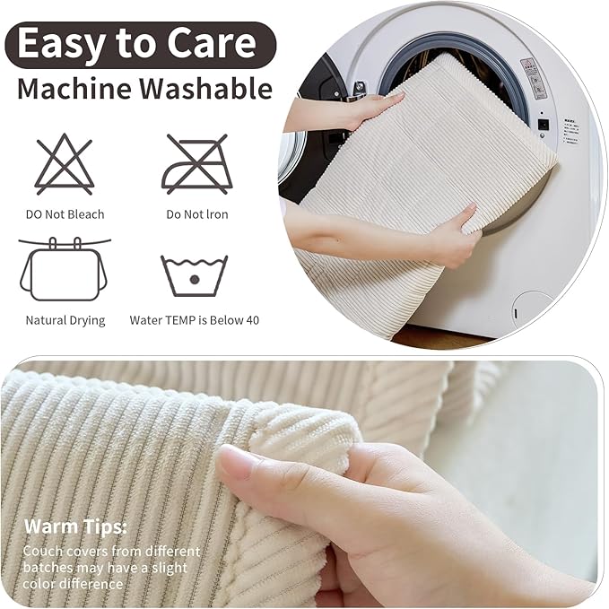 Couch Covers for Dogs Washable, Non Slip Couch Covers for Loveseat Sofa Pet Friendly, Soft Fuzzy Sofa Covers for Pet, Dog Couch Cover Furniture Protector(1PC,Beige White,27.6"x59.1")