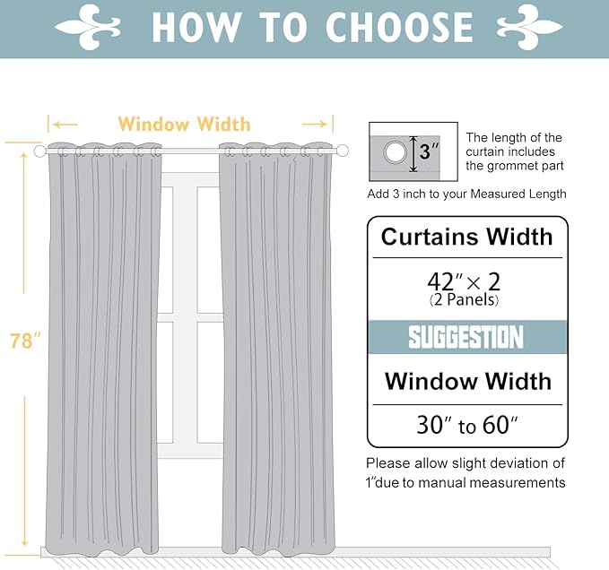 ChrisDowa 100% Blackout Curtains 78 inch Long for Bedroom with Black Liner, 2 Thick Layers Total Blackout Thermal Insulated Grommet Window Curtains 2 Panels Set (Light Beige, 42 x 78 Inch)