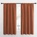 NICETOWN RV Blackout Curtains for Camper Windows, Burnt Orange, 34" x 36", Set of 2, Kitchen Curtains, Short Blackout Drapes, Thermal Insulated Rod Pocket Window Treatment Draperies for Nursery
