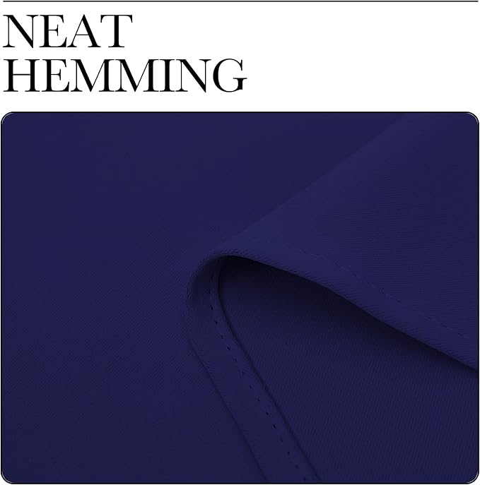NICETOWN Room Darkening Curtains for Kitchen, Royal Blue, Set of 2, 42 inches Wide by 50 inches Long, Window Treatment Thermal Insulated Solid Grommet Room Darkening Curtains/Drapes for Bedroom