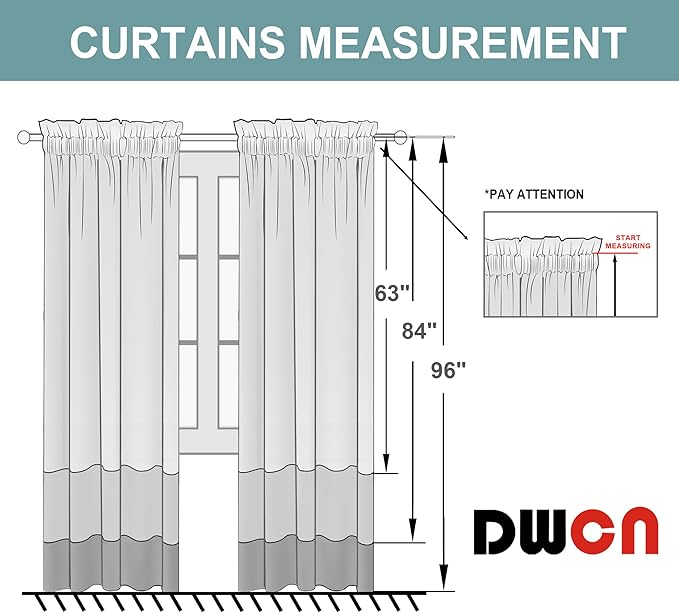 DWCN Blackout Curtains for Bedroom – Rod Pocket Thermal Insulated Noise Reducing Noise Reducing Drapes for Living Room, W 60 x L 63 Inch, 2 Panels, Khaki