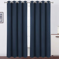 LEMOMO Blackout Curtains 66 x 84 inch/Navy Blue Curtains Set of 2 Panels/Thermal Insulated Room Darkening Bedroom Curtains