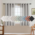 H.VERSAILTEX Elegant Natural Linen Blended Energy Efficient Light Filtering Linen Semi Sheer Textured Curtains/Nickel Grommet Window Treatments Panels/Drapes (Set of 2, Dove, 52" x 45")