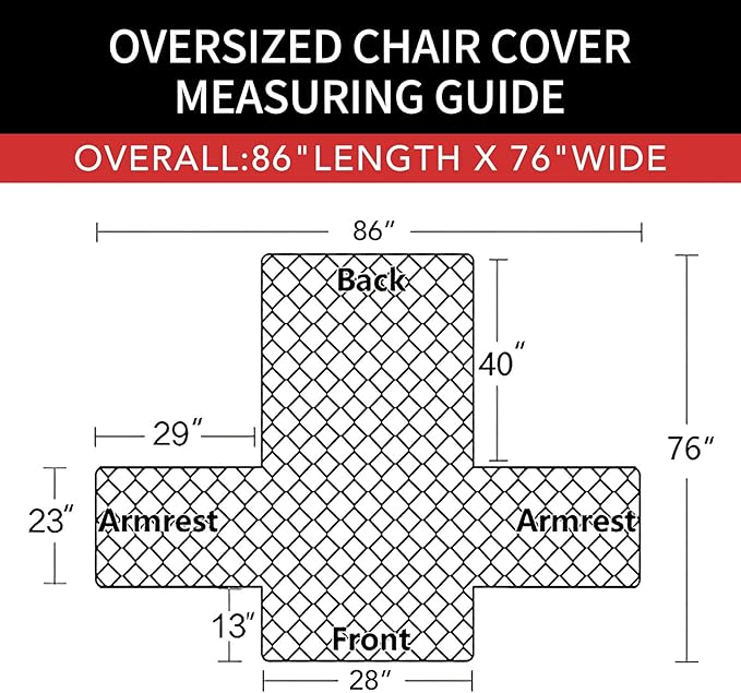Easy-Going Oversized Chair Sofa Slipcover Reversible Sofa Cover Water Resistant Couch Cover Furniture Protector Cover with Elastic Straps for Pets Dog (Oversized Chair, Light Gray/Light Gray)