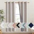 NICETOWN Brich Vintage Open Linen Weave Flax Thermal Curtains, 100% Blackout Curtains 72" Long for Dining Room, Soundproof Window Treatment Drapes for Gym Room, 42" Wide Per Panel, Set of 2
