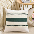 Fancy Homi Set of 1 Dark Green Boho Decorative Throw Pillow Covers 20x20 Inch for Couch Bed Sofa Bedroom Indoors, Modern Farmhouse Vintage Forest Green Living Room Decor