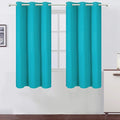 LEMOMO Teal/Turquoise Blackout Curtains/42 x 63 Inch Length Kids Curtains/Set of 2 Panels Grommet Bedroom Curtains for Living Room
