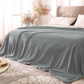 BEDELITE Fleece Blankets Queen Size Grey Throw Blankets for Bed, Luxury Plush Cozy Fuzzy Blanket 90x90 inches, Super Soft Warm Lightweight Throw Blanket All Seasons Suitable