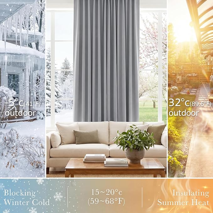 Pony Dance Short Curtains Half Window Curtains for Kitchen,Small Drapes for Bathroom Window, Wide 29 x Long 24 inches per Panel, Silver Grey, Set of 2