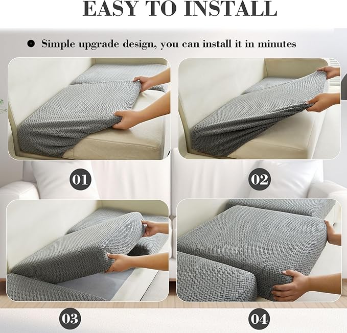 Sofa Covers Couch Covers for Sofa Pet Friendly Couch Cushion Covers Universal Sofa Covers Washable Stretch Slipcovers for Sectional Sofa (Texture Green,Headrest Cover)