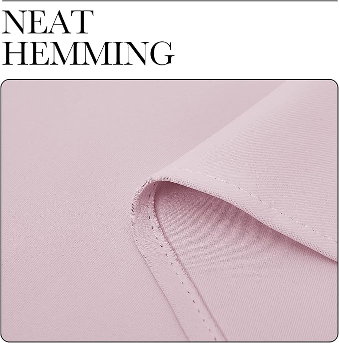 NICETOWN Room Darkening Curtains for Bedroom, Baby Pink, Set of 2 Panels, 62 x 84 Inch, Triple Weave Home Decoration Thermal Insulated Solid Drapes for Patio Door
