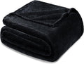 Exclusivo Mezcla Fleece Blanket Twin Size for Bed, Super Soft and Warm, All Season, Cozy, Plush, Lightweight, 90x66 Inches, Black