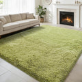 6x9 Fluffy Area Rug for Living Room,Shag Area Rugs for Bedroom,Grass Green Soft Fuzzy Rug Non-Shedding Indoor Plush Carpet for Kids Bedroom Nursery Dorm Home Decor