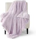 Bedsure GentleSoft Fluffy Lavender Purple Throw Blanket, Purple Decor Lilac Gifts for Teen Girls Women, Soft Cozy Fuzzy Plush Warm Thick Sherpa Fleece Faux Fur Blanket, Birthday Gifts for Her, 50x60