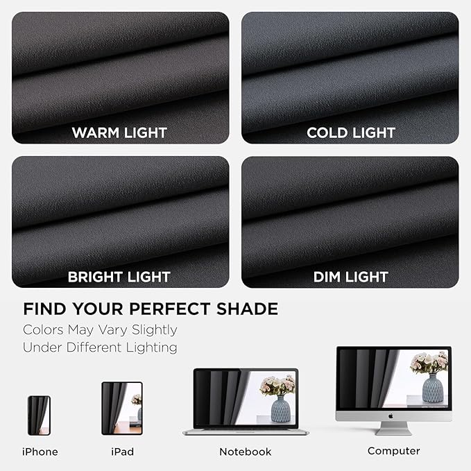 Joydeco Blackout Curtains 95 Inches Long 1 Panel, Thermal Insulated Long Curtains& Drapes 1 Piece, Room Darkening Grommet Drapes for Living Room Bedroom Window (W70 x L95 Inch, Dark Grey)