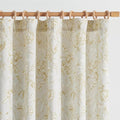jinchan Floral Curtains 90 Inch Length Mustard Yellow Flower Linen Farmhouse Curtain for Living Room French Country Vintage Curtain Rod Pocket Curtains Set 2 Panels Floral Printed