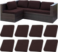 8Pcs Stretch Patio Cushion Covers,Outdoor Couch Covers Replacement,Outdoor Couch & Sofa Slipcovers,for Patio Furniture Cushion Covers,Washable Reusable Furniture Protector (Coffee,Cover Only)
