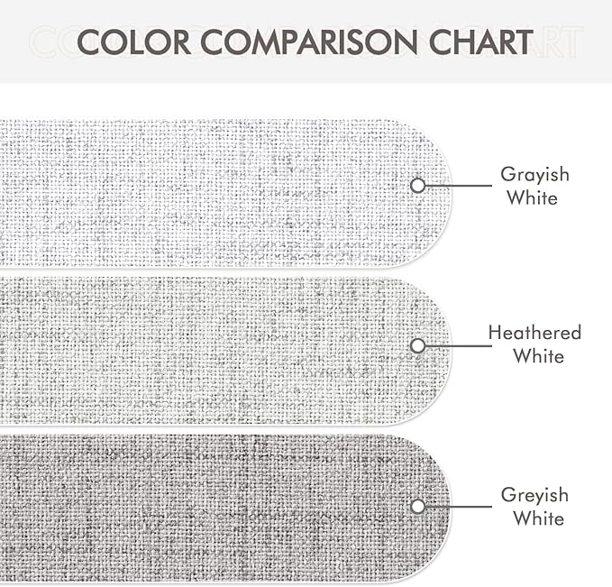 MIULEE 100% Blackout Linen Textured Curtains for Bedroom Solid Thermal Insulated Heathered White Grommet Room Darkening Curtains & Drapes Luxury Decor for Living Room Nursery 52 x 84 Inch (2 Panels)