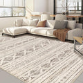 Nakagishi 9x12 Area Rugs Living Room: Washable Boho Large Neutral Soft Farmhouse Rug Stain Resistant Modern Moroccan Non-Slip Indoor Carpet for Bedroom Nursery Kids Office Dining Room - Dark Brown