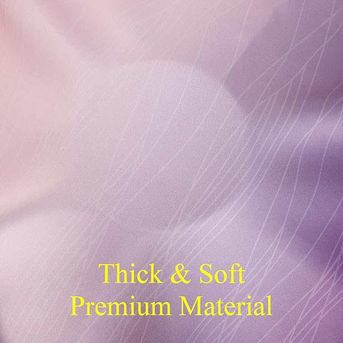 Pink and Purple Curtains 54 Inch Length 2 panels, Full Light Blocking Ombre Blackout Curtains for Kids Room, Thermal Insulated Noise Reducing Gradient Blackout Curtains for Girls Bedroom, 52x54 Inch