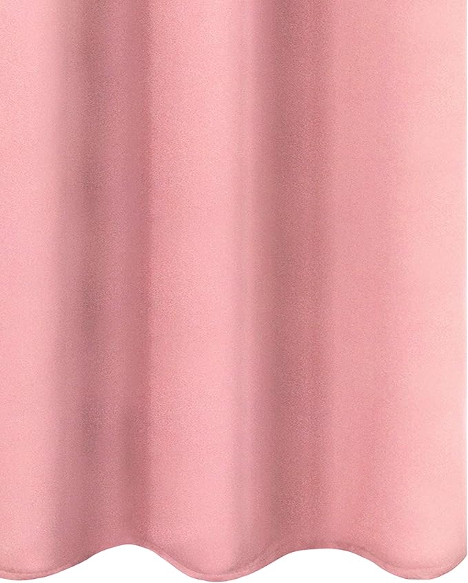 LEMOMO Pink Blackout Curtains 34 x 54 Inch Length/Set of 2 Curtain Panels/Thermal Insulated Room Darkening Blackout Curtains for Bedroom