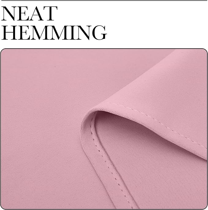 NICETOWN Bedroom Curtains Blackout Drapery Panels, 2 Panels, 42 x 54 Inch, Rouge Pink, 3 Pass Microfiber Thermal Insulated Solid Ring Top Blackout Window Curtains/Drapes