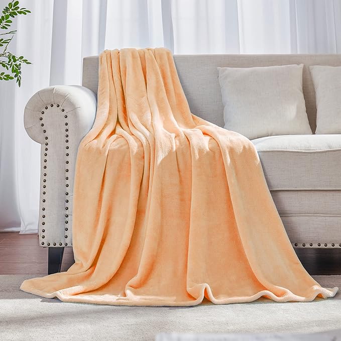 Pink Throw Blanket for Woman Throw Size Coral Pink 50 by 60 Inches for Couch Sofa Bed,Super Soft Plush Cozy and Luxury Warm Bed Blanket for All Season