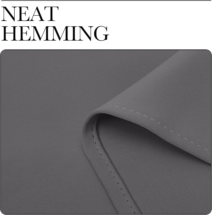 NICETOWN Bedroom Blackout Curtains Panels, 1 Pair, 52 inches by 92 Inch, Grey, Triple Weave Energy Saving Thermal Insulated Solid Grommet Blackout Draperies for Patio
