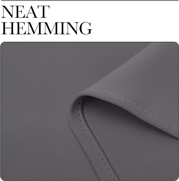 NICETOWN Thermal Insulated Blackout Curtains - Grommet Top Window Treatment Drapes for Hall (2 Panels, W42 x L95 inches, Grey)