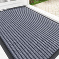 OLANLY Front Door Mat Indoor Outdoor Entrance, Waterproof Heavy Duty Doormat, Fade Resistant, Low Profile, Easy Clean Patio Porch Welcome Floor Mats for Entry, 35x23, Ash Grey