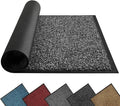 Mibao Front Door Mat, Dirt Trapper Welcome Mat for Outdoor Indoor, Non-Slip Waterproof Doormat, Durable Machine Washable Low Profile Entry Rug for Back Door Outside Patio Porch, 48" x 36", Grey