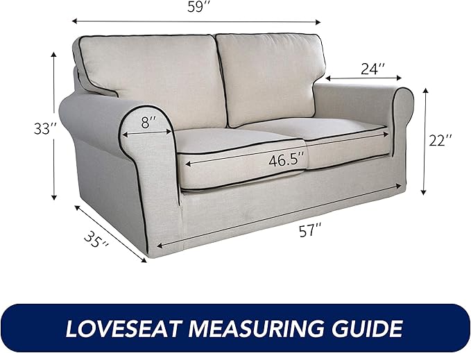 PureFit Super Stretch Sofa Slipcover – Spandex Non Slip Soft Couch Sofa Cover, Washable Furniture Protector with Non Skid Foam and Elastic Bottom for Kids, Pets （Loveseat, Tan）