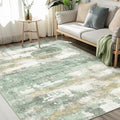 BEIMO Area Rugs 8x10 for Living Room Bedroom, Modern Abstract Machine Washable Large Light Green Rug Soft Rug, Low Pile Floor Carpet with Non Slip Backing for Dining Room