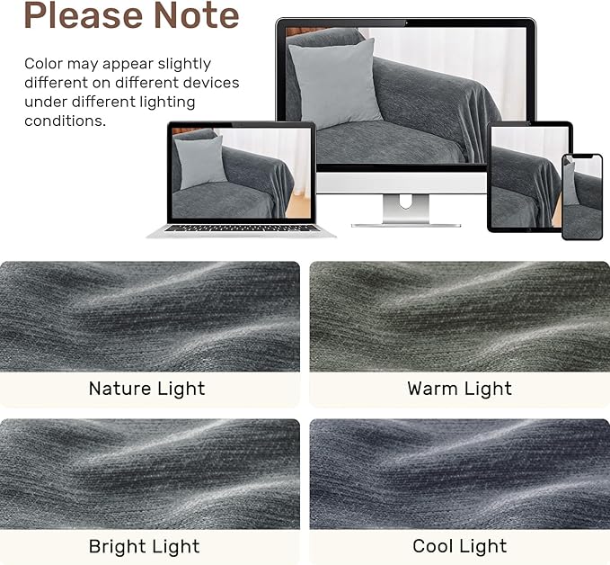 Sectional Couch Covers, 2 Pieces Washable L Shaped Couch Covers Sofa Blanket for Dogs Pet Friendly Sectional Sofa Slipcovers Furniture Covers,71"x 110"+ 71"x 118",(X-Large,Dark Gray)