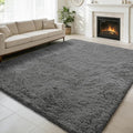 9x12 Fluffy Area Rugs for Living Room,Large Fuzzy Shag Area Rug for Bedroom,Deep Grey Soft Non-Shedding Indoor Plush Carpet for Kids Bedroom Nursery Home Decor