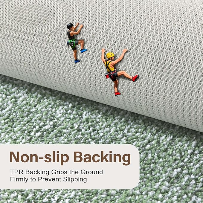 Bathroom Rugs 24x17 Non Slip Washable, Green Bath Mat for Bathroom Floor Tub, Soft Absorbent Quick Dry Mats for Shower, Bathtub,Home Decor