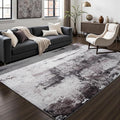 Toneed Abstract Area Rug Modern Washable Rug Soft Non Slip Rug Low Pile for Bedroom Living Room Dining Room Slate Grey 4x6 Feet