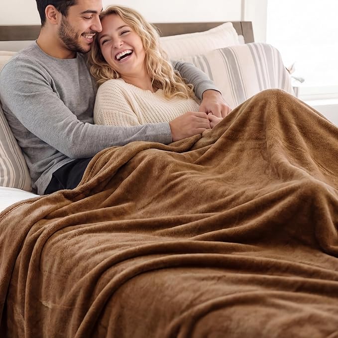 Bedsure GentleSoft Orange Throw Blanket for Couch - 300GSM Soft Cozy Fleece Blankets for Home Decor Gifts, 50x60 Inches