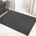 HIYARD Sturdy Front Door Mat, Absorbent Muddy Dirt Resist Welcome Door Mats Outdoor Indoor, Stain and Fade Resistant, Non-Slip Backing Entry Mat Low Profile Doormat for Entryway, 47×32, Grey