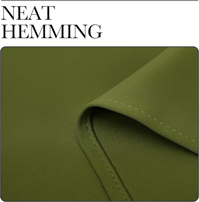 NICETOWN Olive Green Blackout Curtains 48 inches Length for Laundry Room, 2 Panels, 42" Wide, Thermal Insulated Decoration Drapes for Short Window