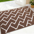 OLANLY Front Door Mat, Non-Slip Rubber Backing, Dirt Resistant and Absorbent, Washable, Easy to Clean Low-Profile Indoor Doormat for Back Door, Entryway, Inside Entrance, 36x24, Coffee