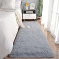 Chicrug Soft Runner Rugs for Bedroom Living Room Plush Fluffy Rug 2x7 Feet, Shag Furry Area Rug Carpet Non Shedding for Nursery Children Kids Girls Room Home Decorative, Grey
