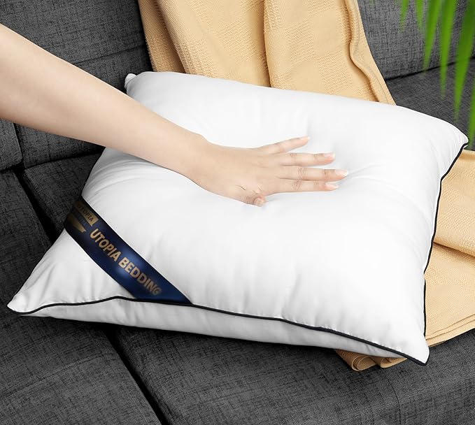 Utopia Bedding Throw Pillow Inserts (Pack of 6, White), 16 x 16 Inches Decorative Indoor Pillows for Sofa, Bed, Couch, Cushion Sham Stuffer