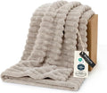 Bedsure GentleSoft Throw Blanket for Couch - Cozy Soft Blankets for Women, Cute Small Fleece Throws for Girls, Beige, 50x70 Inches