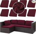 Outdoor Cushion Covers Set,8PCS Patio Furniture Couch Seat Slipcovers, Replacement for Sofa Sectional Chair(Cover，Only)