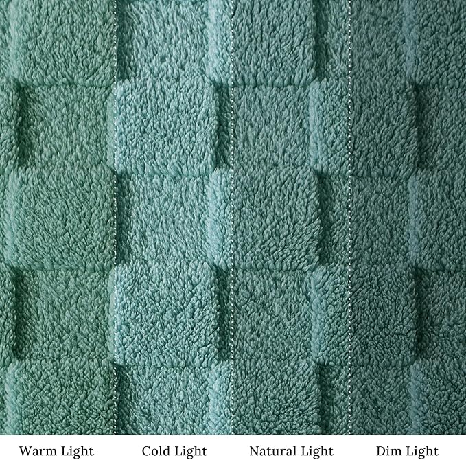 Exclusivo Mezcla Twin Size Flannel Fleece Blanket, Super Soft and Warm Lightweight Checkered Pattern Blankets for All Seasons, 60x80 Inches, Celadon