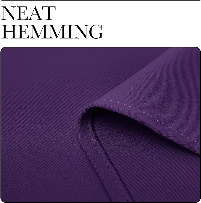 NICETOWN RV Blackout Curtains for Camper Windows, Royal Purple, 34" x 30", Set of 2, Kitchen Curtains, Short Blackout Drapes, Thermal Insulated Rod Pocket Window Treatment Draperies for Nursery
