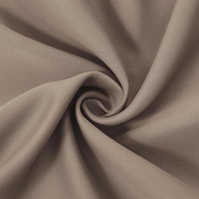 LEMOMO Cappuccino Thermal Blackout Curtains/52 x 54 Inch/Set of 2 Panels Room Darkening Curtains for Bedroom