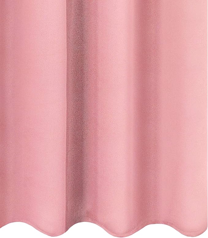 LEMOMO Blackout Curtains 66 x 84 inch/Pink Curtains Set of 2 Panels/Thermal Insulated Room Darkening Bedroom Curtains